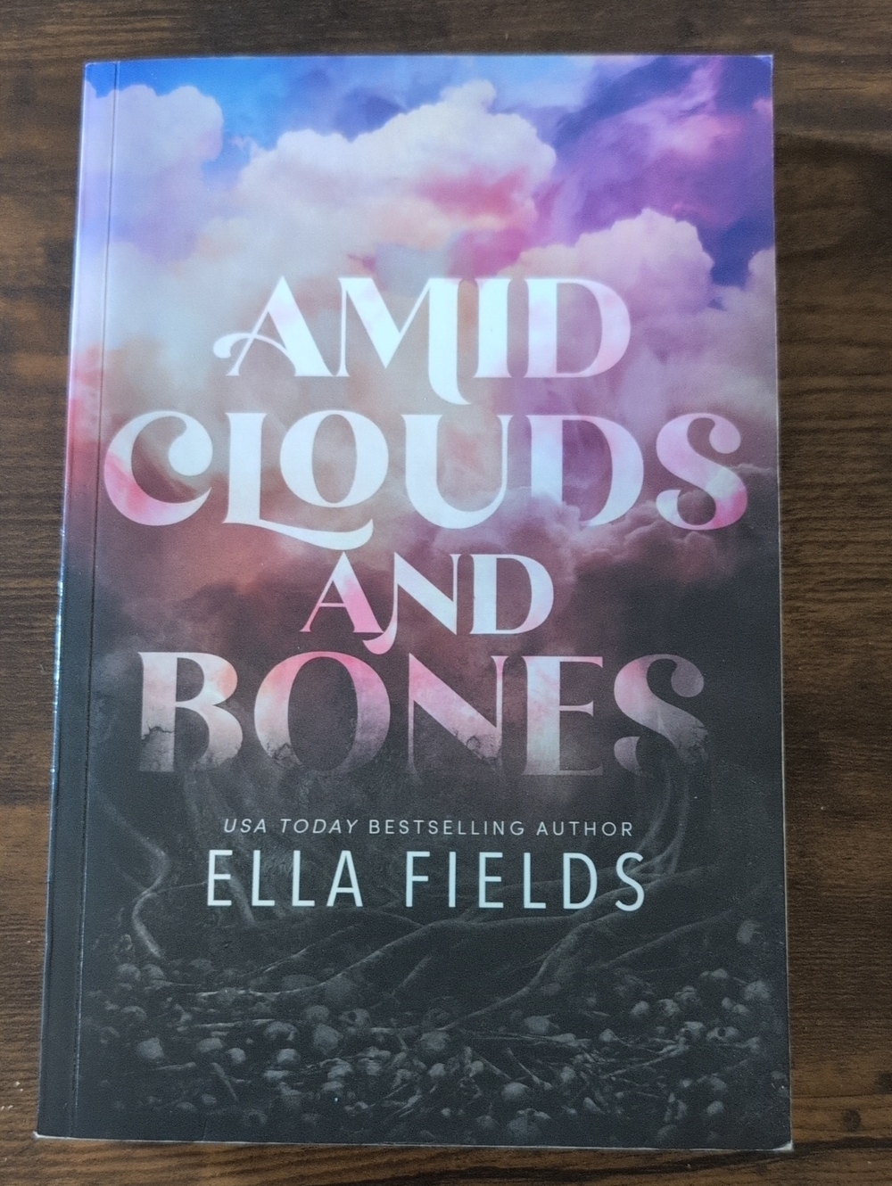 Amid Clouds and Bones by Ella Fields - Pink & Purple Cover